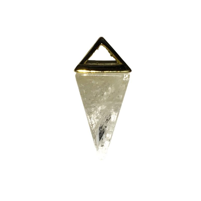 pendentif cristal de roche pyramide