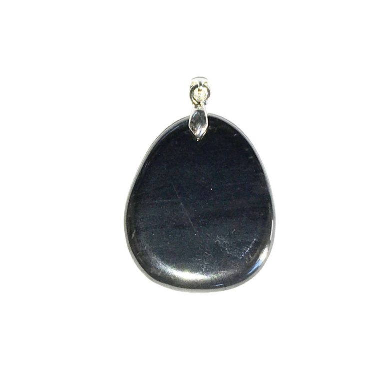 pendentif hematite pierre plate