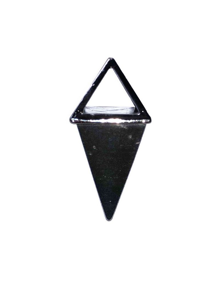 pendentif hématite pyramide argent