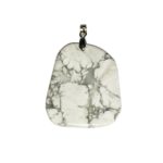 pendentif howlite pierre plate