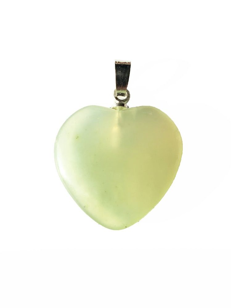 pendentif jade vert petit coeur