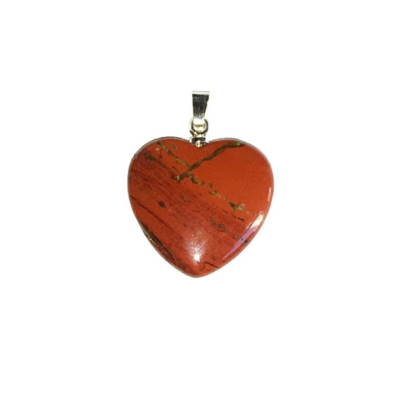 pendentif jaspe rouge petit coeur