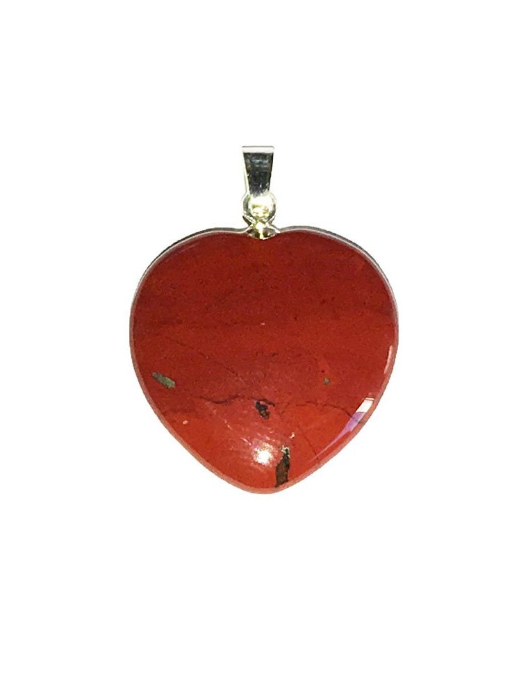 pendentif jaspe rouge petit coeur