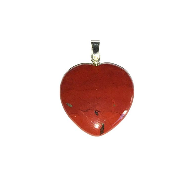 pendentif jaspe rouge petit coeur