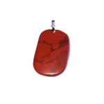 pendentif jaspe rouge pierre plate