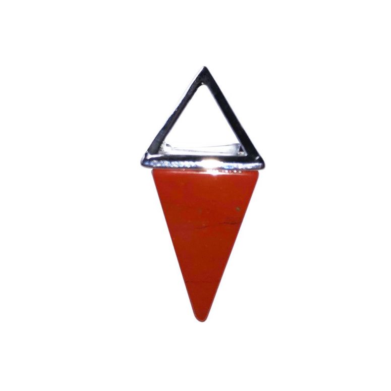 pendentif jaspe rouge pyramide argent