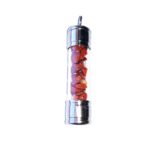 pendentif jaspe rouge tube