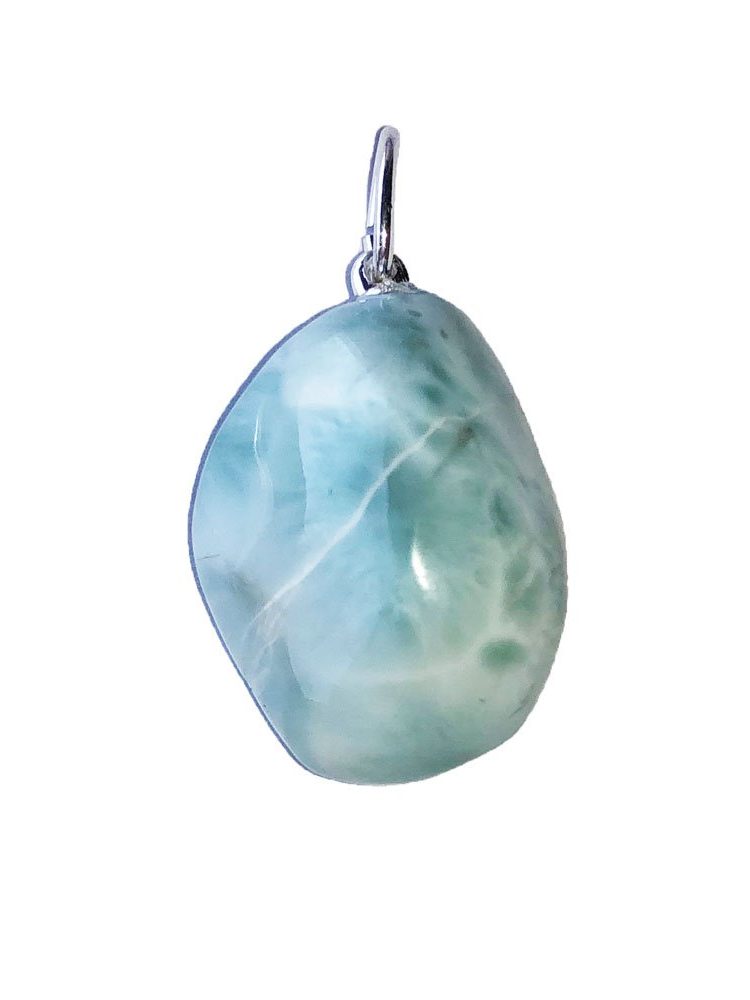 pendentif larimar pierre roulée