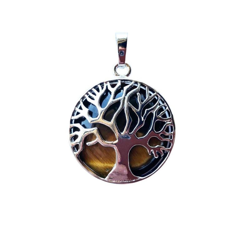 pendentif oeil de tigre arbre de vie