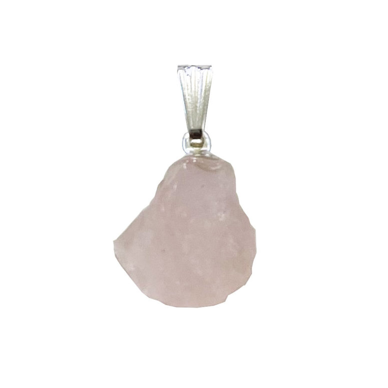 pendentif quartz rose pierre brute