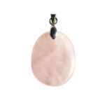 pendentif quartz rose pierre plate