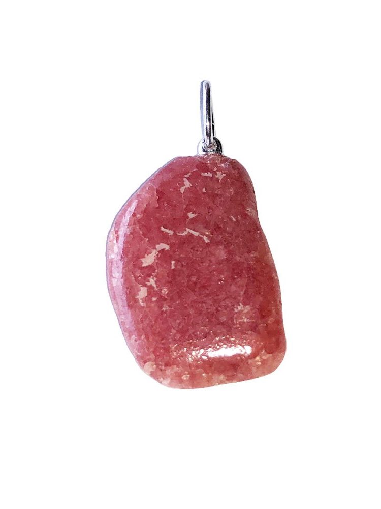 pendentif rhodocrosite pierre roulée