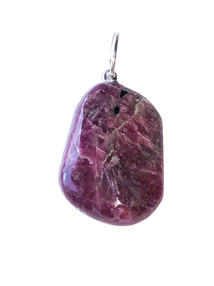 pendentif rubis pierre roulée