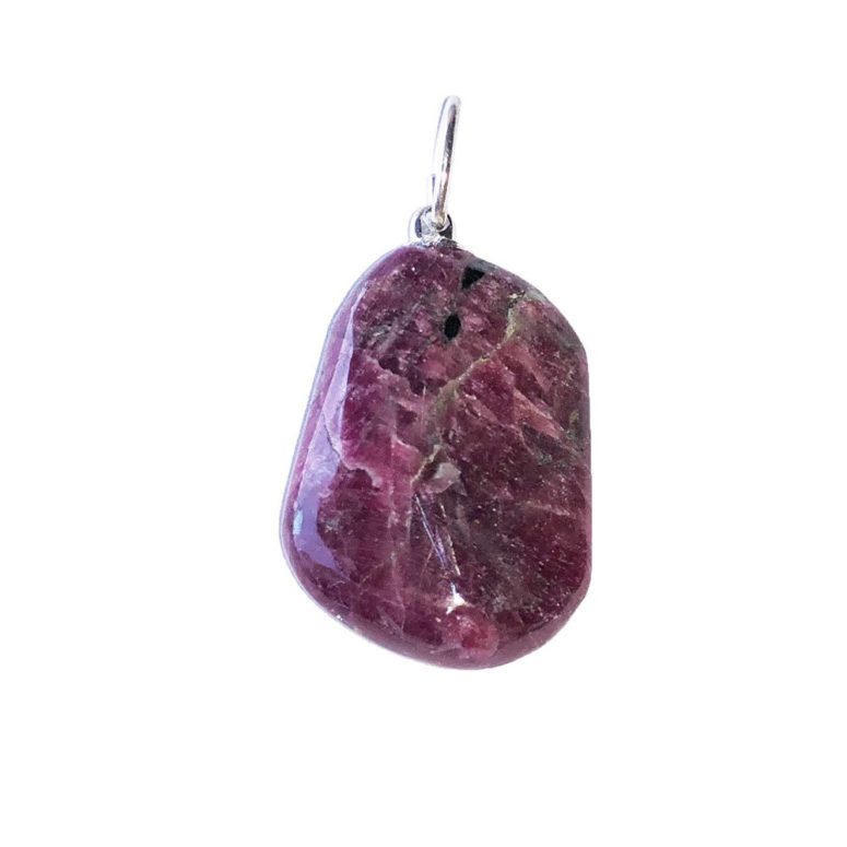 pendentif rubis pierre roulée