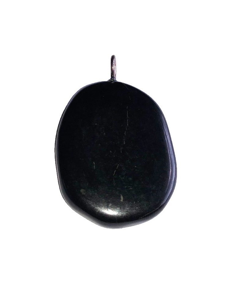 pendentif shungite pierre plate