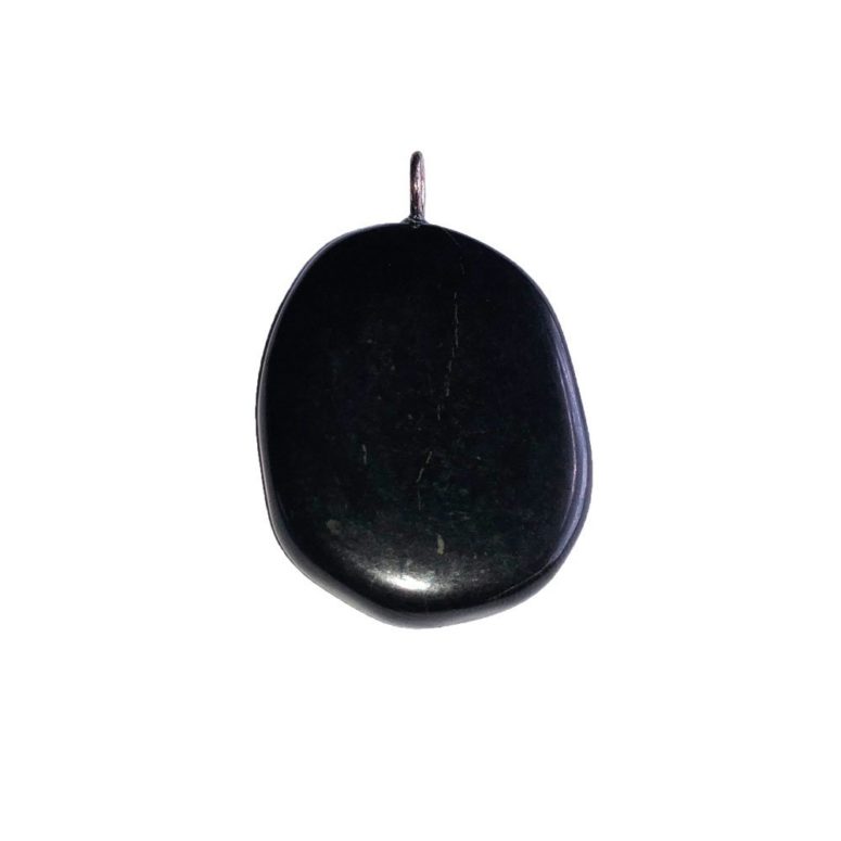 pendentif shungite pierre plate