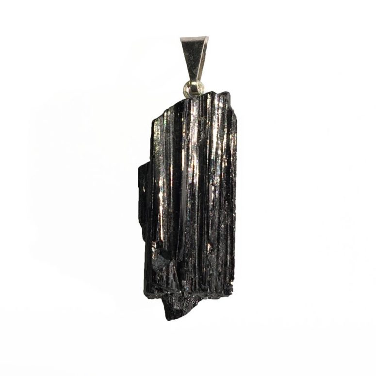 pendentif tourmaline noire pierre brute