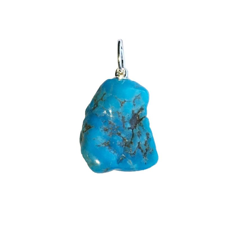 pendentif turquoise pierre brute