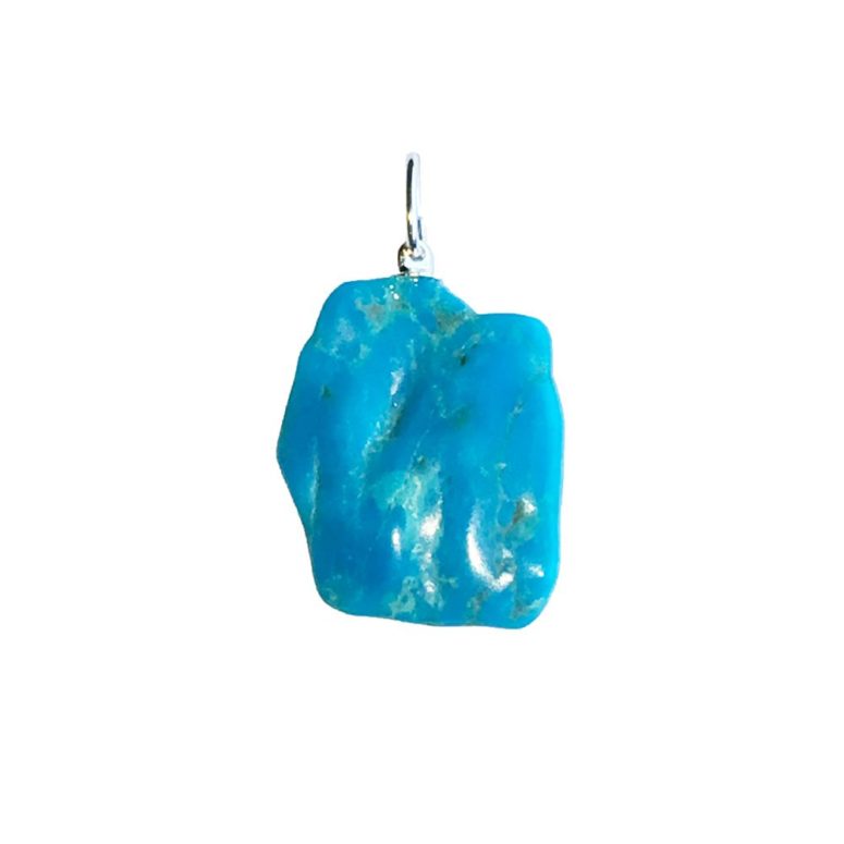 pendentif turquoise pierre brute