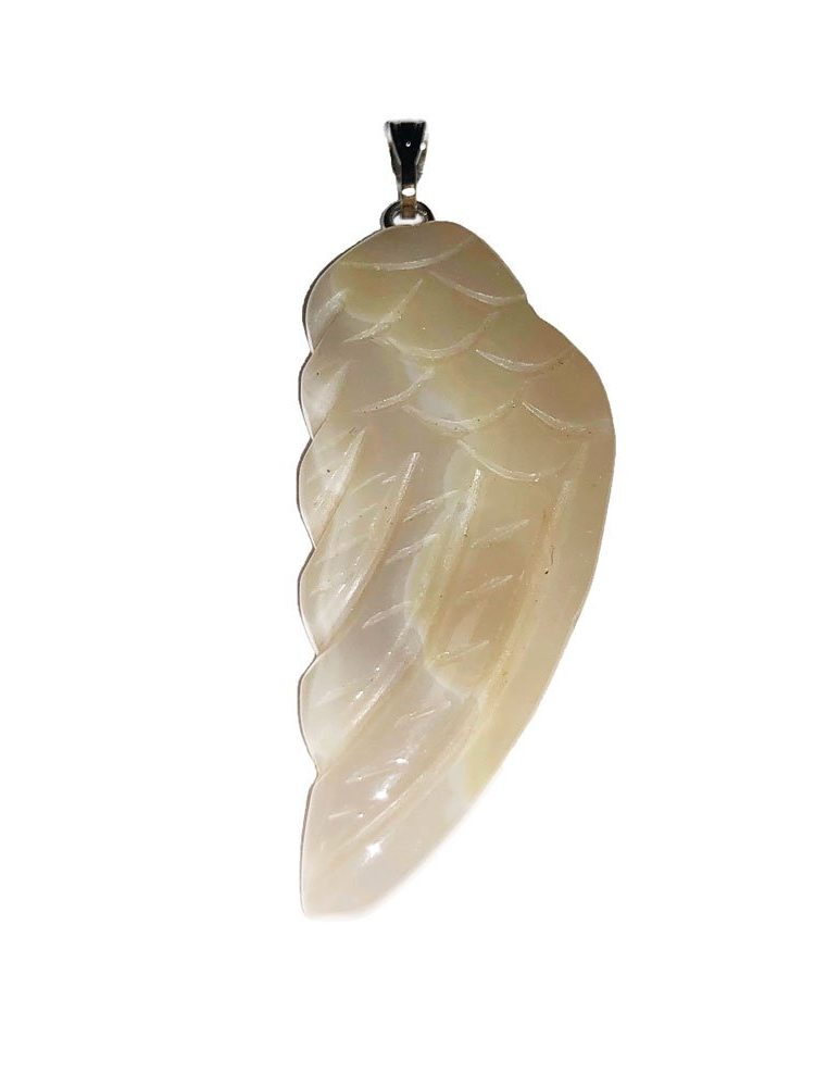 pendentif agate aile d'ange