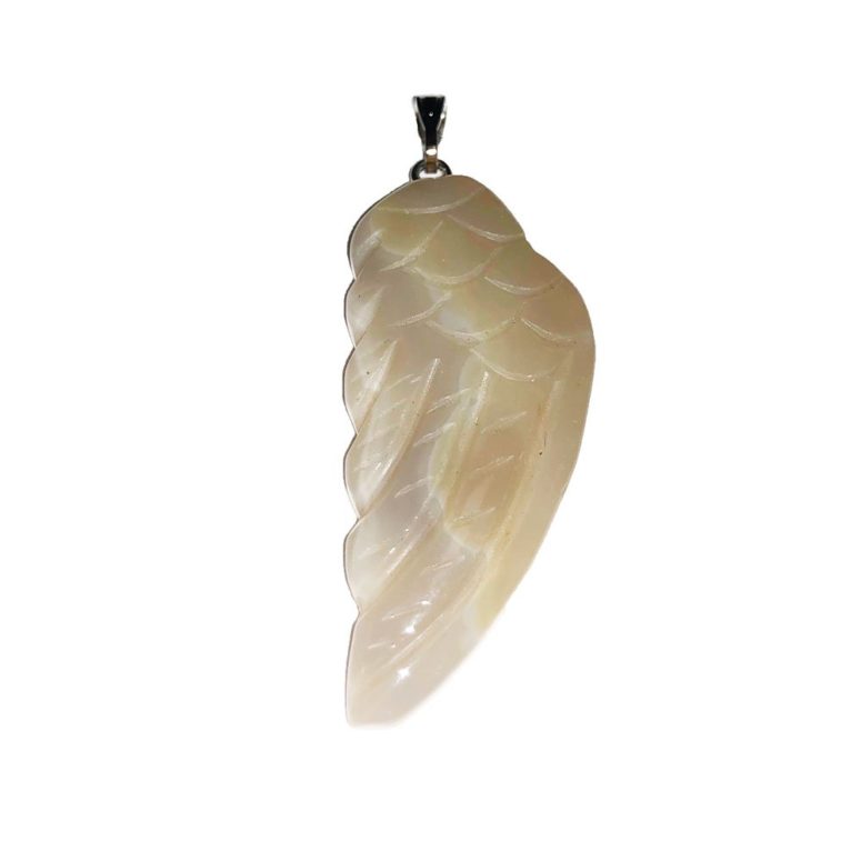 pendentif agate aile d'ange