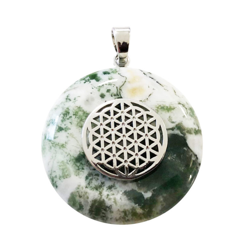 pendentif agate arbre pi chinois