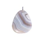 pendentif agate botswana pierre plate