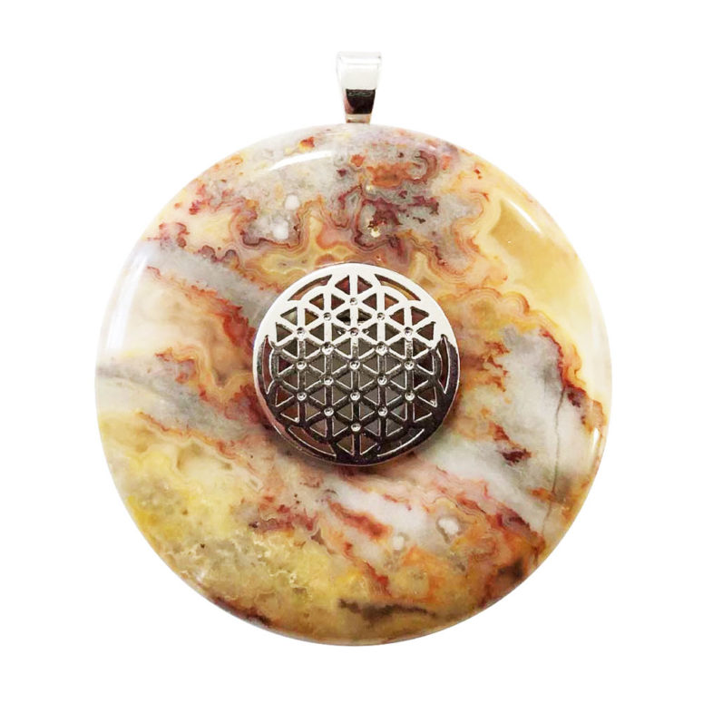 pendentif agate crazy lace pi chinois