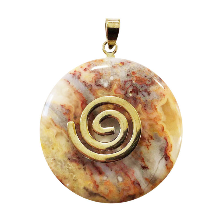 pendentif agate crazy lace pi chinois