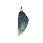 pendentif agate mousse aile d'ange