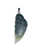 pendentif agate mousse aile d’ange