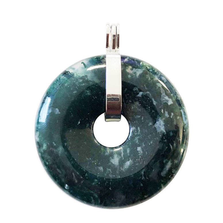 pendentif agate mousse pi chinois