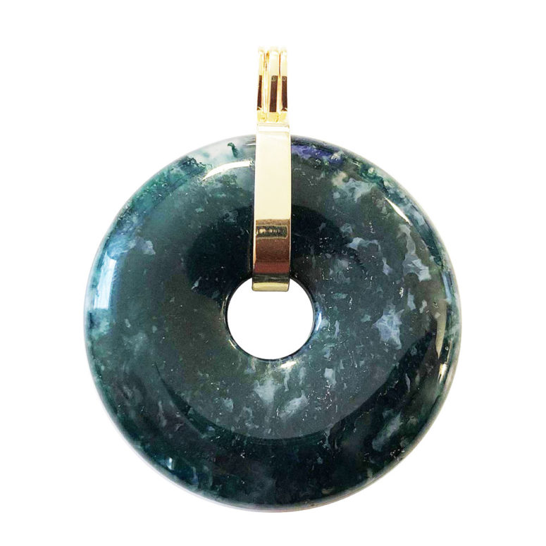 pendentif agate mousse pi chinois