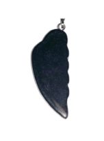 pendentif agate noire aile d’ange