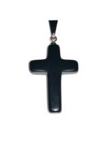 pendentif agate noire croix