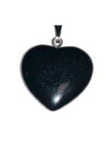 pendentif agate noire coeur