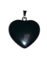 pendentif agate noire coeur