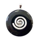 pendentif agate noire pi chinois