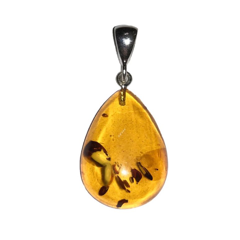 pendentif ambre goutte