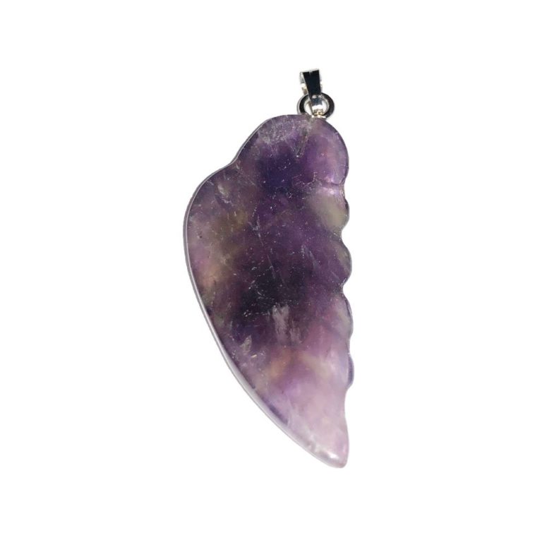 pendentif amethyste aile d'ange