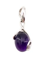 pendentif amethyste argent rhodié