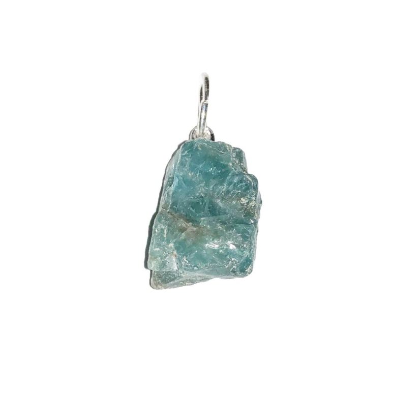 pendentif apatite bleue pierre brute