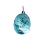 pendentif apatite bleue pierre roulée