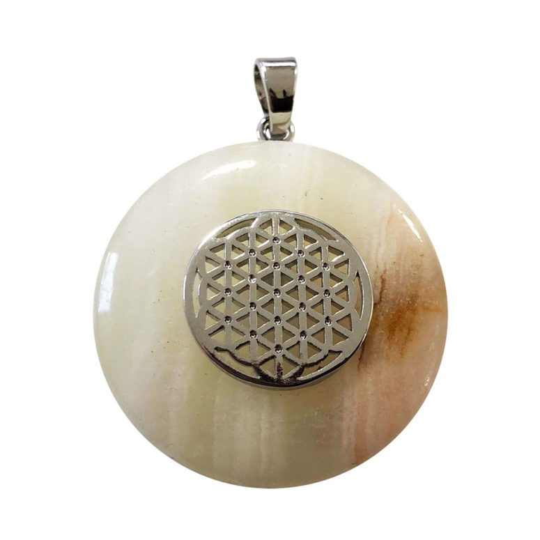 pendentif aragonite verte pi chinois