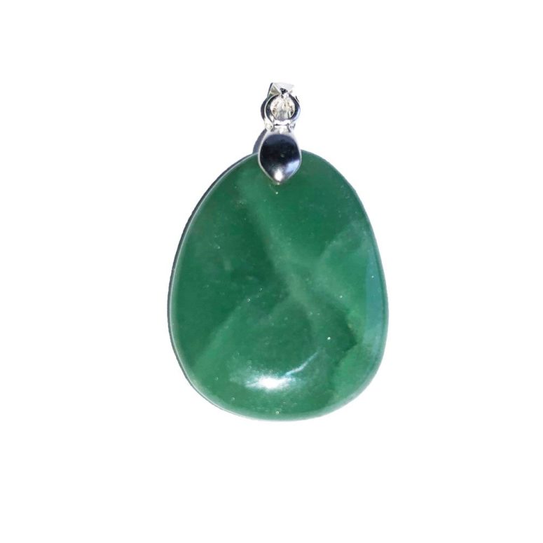 pendentif aventurine pierre plate