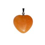 pendentif aventurine rouge coeur