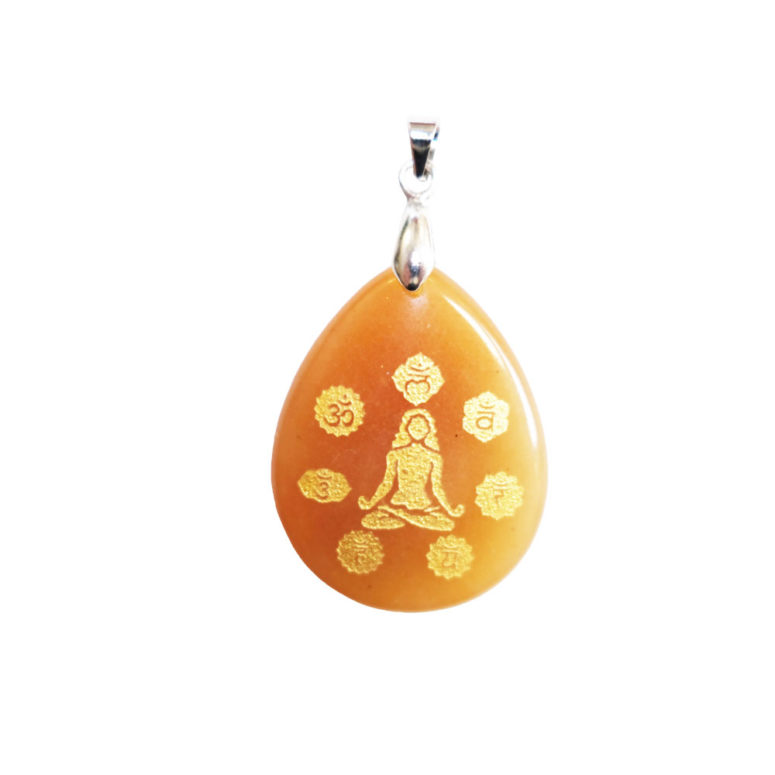 pendentif aventurine rouge yoga 7 chakras