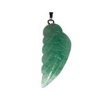 pendentif aventurine verte aile d'ange