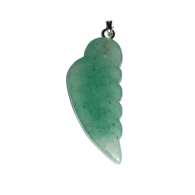 pendentif aventurine verte aile d'ange