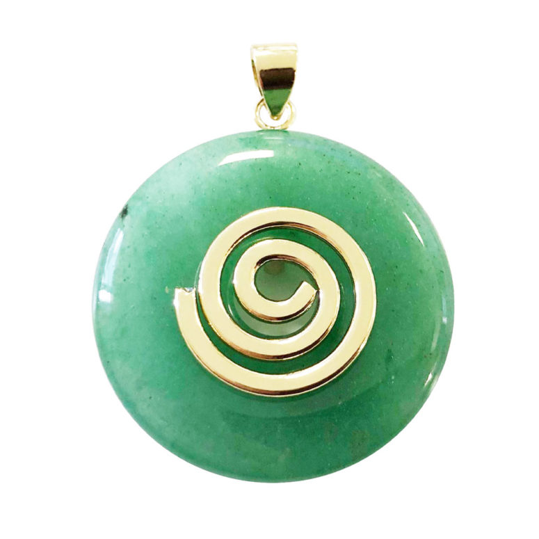 pendentif aventurine verte pi chinois